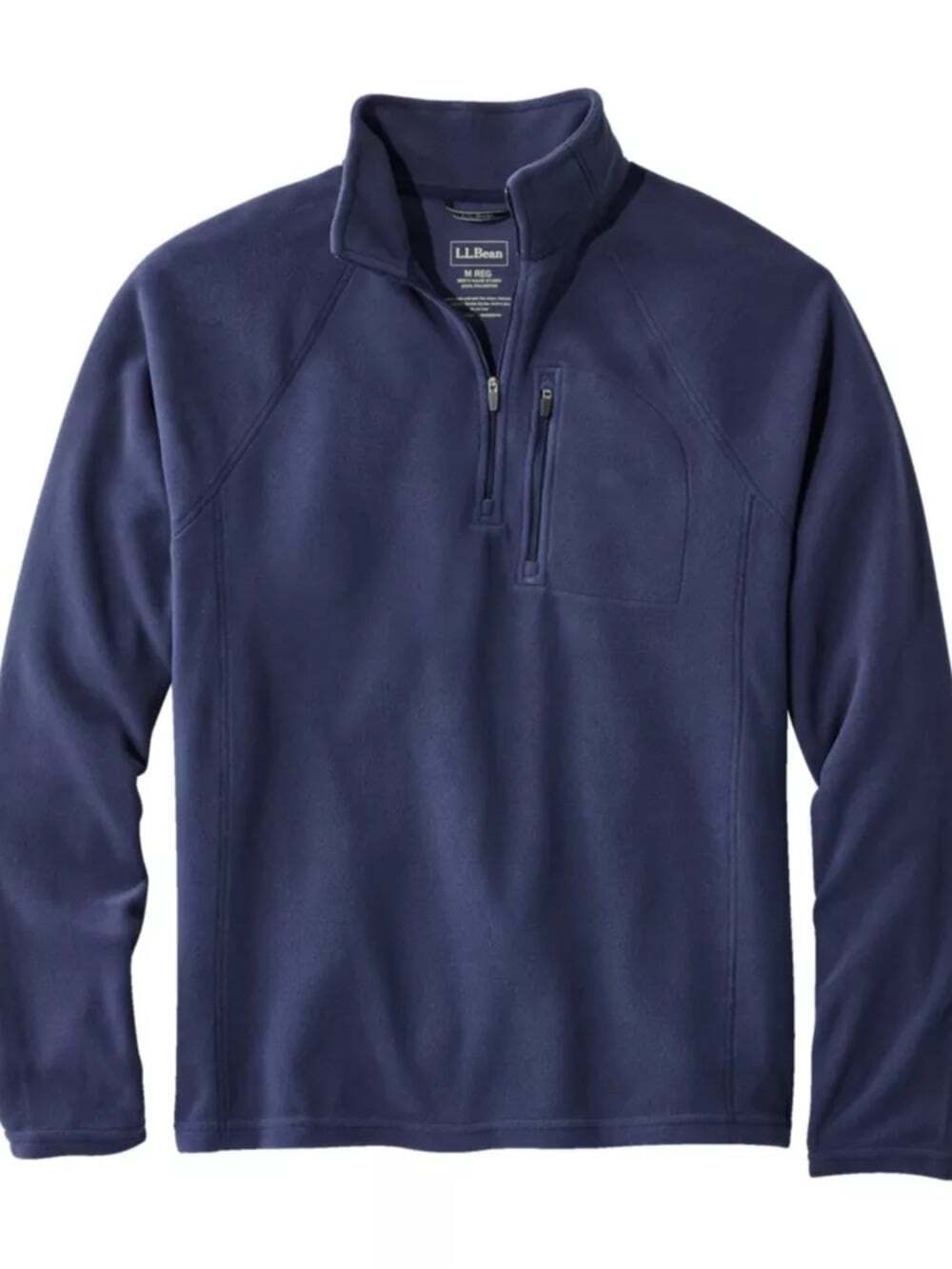 L.L. Bean Fitness Fleece Quarter-Zip Pullover in Navy - Size Large